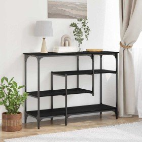 Mesa Consola con estante Roble negro 100 x 35 x 75 cm en Mesas auxiliares | Comprar online en Foru.es