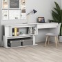 Escritorio de esquina contrachapada blanco brillo 200x50x76 cm de vidaXL, Escritorios - Ref: Foro24-801104, Precio: 132,29 €,...
