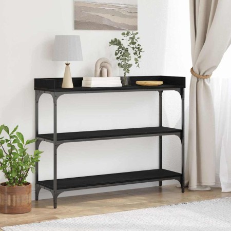 Mesa Consola con estante Roble negro 100 x 30 x 80 cm en Mesas auxiliares | Comprar online en Foru.es