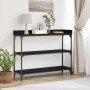Mesa Consola con estante Roble negro 100 x 30 x 80 cm en Mesas auxiliares | Comprar online en Foru.es