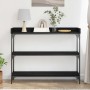 Mesa Consola con estante Roble negro 100 x 30 x 80 cm en Mesas auxiliares | Comprar online en Foru.es