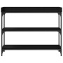 Mesa Consola con estante Roble negro 100 x 30 x 80 cm en Mesas auxiliares | Comprar online en Foru.es