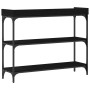 Mesa Consola con estante Roble negro 100 x 30 x 80 cm en Mesas auxiliares | Comprar online en Foru.es