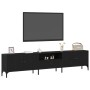 Mueble de TV Roble negro 200 x 25 x 44 cm Madera de ingeniería en Muebles TV | Comprar online en Foru.es