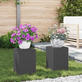 Soporte de plantas 2 pcs Negro 24 x 24 x 35 cm Acero en Soportes para macetas | Comprar online en Foru.es