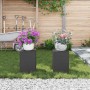 Soporte de plantas 2 pcs Negro 24 x 24 x 35 cm Acero en Soportes para macetas | Comprar online en Foru.es