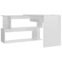 Escritorio de esquina contrachapada blanco brillo 200x50x76 cm de vidaXL, Escritorios - Ref: Foro24-801104, Precio: 132,29 €,...