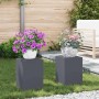 Soporte de plantas 2 pcs Antracita 24 x 24 x 35 cm Acero en Soportes para macetas | Comprar online en Foru.es