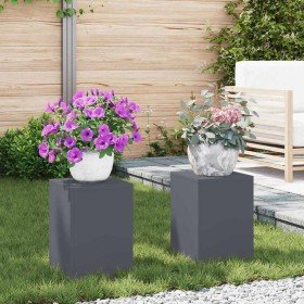 Soporte de plantas 2 pcs Antracita 24 x 24 x 35 cm Acero en Soportes para macetas | Comprar online en Foru.es