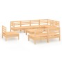 Juego de muebles de jardín 9 piezas madera maciza de pino de vidaXL, Conjuntos de jardín - Ref: Foro24-3082899, Precio: 389,5...