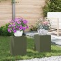 Soporte de plantas 2 pcs Verde oliva 24 x 24 x 35 cm Acero en Soportes para macetas | Comprar online en Foru.es