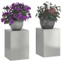Soporte de plantas 2 pcs Plateado 24 x 24 x 35 cm en Soportes para macetas | Comprar online en Foru.es