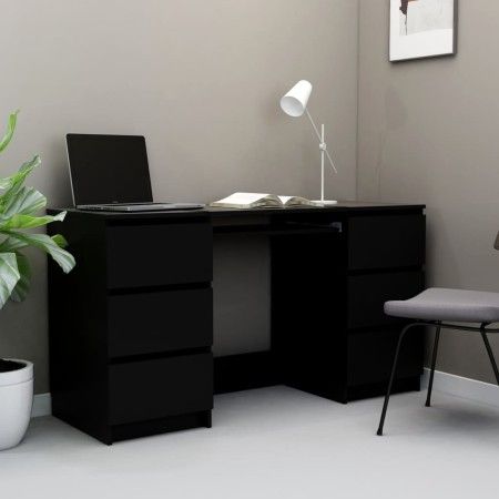 Escritorio de madera contrachapada negro 140x50x77 cm de vidaXL, Escritorios - Ref: Foro24-800811, Precio: 184,34 €, Descuent...