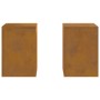 Soporte de plantas 2 pcs Oxidado 24 x 24 x 35 cm Acero oxidado en Soportes para macetas | Comprar online en Foru.es