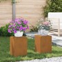 Soporte de plantas 2 pcs Oxidado 24 x 24 x 35 cm Acero oxidado en Soportes para macetas | Comprar online en Foru.es