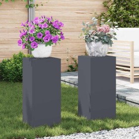 Soporte de plantas 2 pcs Antracita 24 x 24 x 55 cm Acero en Soportes para macetas | Comprar online en Foru.es