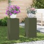 Soporte de plantas 2 pcs Verde oliva 24 x 24 x 55 cm Acero en Soportes para macetas | Comprar online en Foru.es