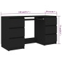 Escritorio de madera contrachapada negro 140x50x77 cm de vidaXL, Escritorios - Ref: Foro24-800811, Precio: 184,34 €, Descuent...
