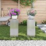 Soporte de plantas 2 pcs Plateado 24 x 24 x 55 cm en Soportes para macetas | Comprar online en Foru.es