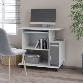 Mesa de ordenador madera contrachapada blanco 80x50x75 cm de vidaXL, Escritorios - Ref: Foro24-802894, Precio: 76,13 €, Descu...