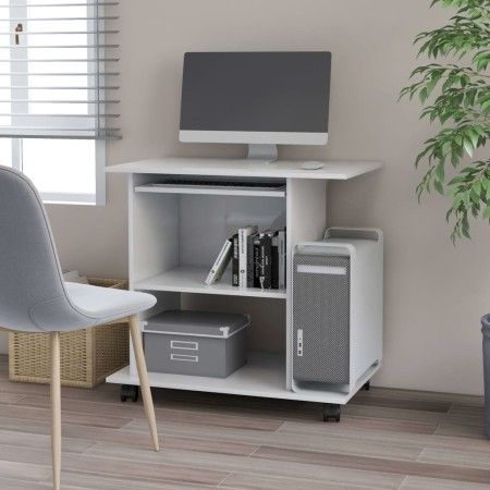 Mesa de ordenador madera contrachapada blanco 80x50x75 cm de vidaXL, Escritorios - Ref: Foro24-802894, Precio: 76,13 €, Descu...