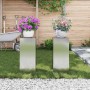 Soporte de plantas 2 pcs Plateado 24 x 24 x 55 cm en Soportes para macetas | Comprar online en Foru.es