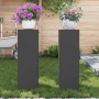Soporte de plantas 2 pcs Negro 24 x 24 x 75 cm Acero en Soportes para macetas | Comprar online en Foru.es