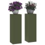 Soporte de plantas 2 pcs Verde oliva 24 x 24 x 75 cm Acero en Soportes para macetas | Comprar online en Foru.es