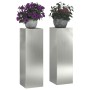Soporte de plantas 2 pcs Plateado 24 x 24 x 75 cm en Soportes para macetas | Comprar online en Foru.es