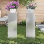 Soporte de plantas 2 pcs Plateado 24 x 24 x 75 cm en Soportes para macetas | Comprar online en Foru.es