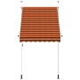 Toldo manual retráctil naranja y marrón 150 cm en Toldos | Comprar online en Foru.es