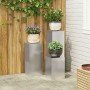 Soporte de plantas 3 pcs Plateado Acero inoxidable en Soportes para macetas | Comprar online en Foru.es
