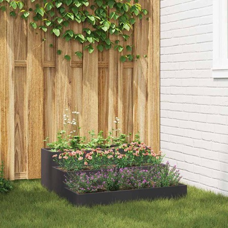Macetero de Jardín Negro 90 x 90 x 35 cm Acero laminado en frío en Macetas y jardineras | Comprar online en Foru.es