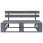 Otomana de jardín de palets madera de pino impregnada gris de vidaXL, Sofás modulares de exterior - Ref: Foro24-3066483, Prec...