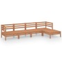 Juego muebles de jardín 5 pzas madera maciza pino marrón miel de vidaXL, Conjuntos de jardín - Ref: Foro24-3082680, Precio: 2...