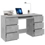 Escritorio de madera contrachapada gris 140x50x77 cm de vidaXL, Escritorios - Ref: Foro24-800814, Precio: 169,88 €, Descuento: %