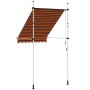 Toldo manual retráctil naranja y marrón 150 cm en Toldos | Comprar online en Foru.es