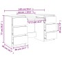 Escritorio de madera contrachapada gris 140x50x77 cm de vidaXL, Escritorios - Ref: Foro24-800814, Precio: 169,88 €, Descuento: %
