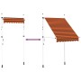 Toldo manual retráctil naranja y marrón 150 cm en Toldos | Comprar online en Foru.es