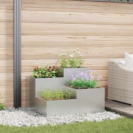 Maceta para Jardín Plateado 100 x 100 x 60 cm Acero galvanizado en Macetas y jardineras | Comprar online en Foru.es