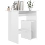 Escritorio de madera contrachapada blanco brillo 80x45x74 cm de vidaXL, Escritorios - Ref: Foro24-801370, Precio: 69,65 €, De...