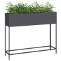 Jardinera Elevada Antracita 100 x 26 x 82 cm Acero en Macetas y jardineras | Comprar online en Foru.es