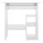 Escritorio de madera contrachapada blanco brillo 80x45x74 cm de vidaXL, Escritorios - Ref: Foro24-801370, Precio: 69,65 €, De...