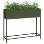 Jardinera Elevada Verde oliva 100 x 26 x 82 cm Acero en Macetas y jardineras | Comprar online en Foru.es