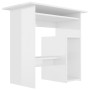 Escritorio de madera contrachapada blanco brillo 80x45x74 cm de vidaXL, Escritorios - Ref: Foro24-801370, Precio: 69,65 €, De...