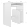 Escritorio de madera contrachapada blanco brillo 80x45x74 cm de vidaXL, Escritorios - Ref: Foro24-801370, Precio: 69,65 €, De...