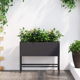 Jardinera Elevada Negro 60 x 26 x 45 cm Acero en Macetas y jardineras | Comprar online en Foru.es