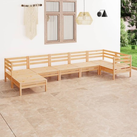 Juego de muebles de jardín 7 piezas madera maciza de pino de vidaXL, Conjuntos de jardín - Ref: Foro24-3082964, Precio: 309,2...