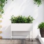 Jardinera Elevada Blanco 60 x 26 x 45 cm Acero en Macetas y jardineras | Comprar online en Foru.es