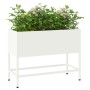 Jardinera Elevada Blanco 60 x 26 x 45 cm Acero en Macetas y jardineras | Comprar online en Foru.es